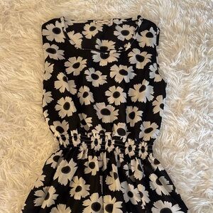 Black and White Floral Dress
